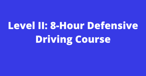 Level II: 8-Hour Defensive Driving Course